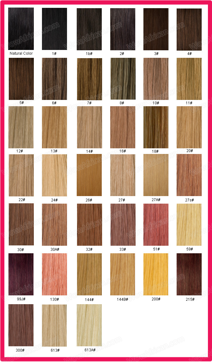Way Weave Color Chart