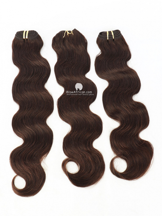 2 Dark Brown Body Wave Indian Hair Weave 3pcs Bundles[CS36]