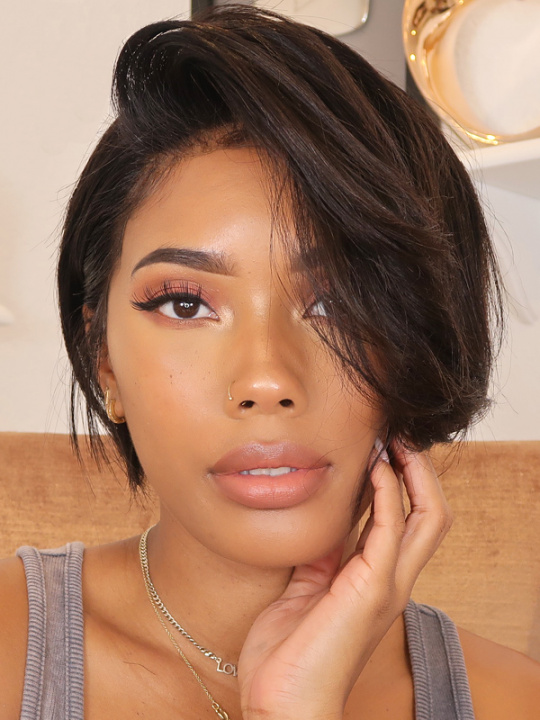 Short Pixie Cut Indian Hair Lace Front Wig[Bryana021]