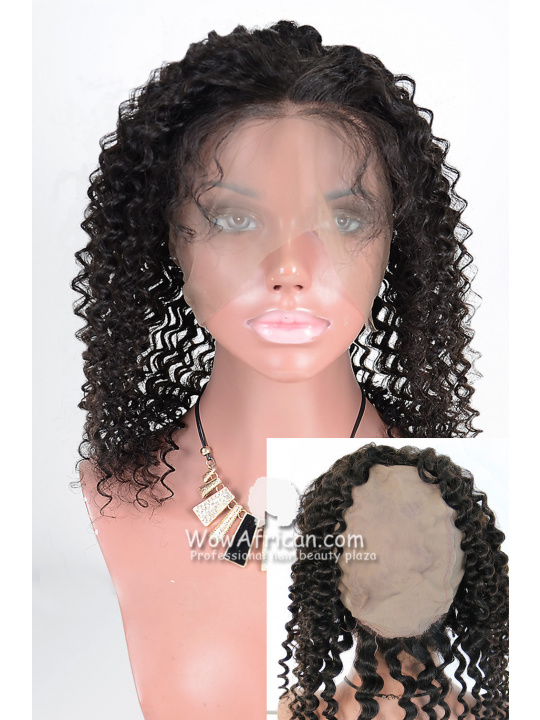 Natural Color Water Wave Brazilian Virgin Hair 360 Lace Frontal  [TLF03]