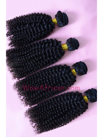 Natural Color Peruvian Curl Brazilian Virgin Hair Weave 4pcs Bundle[WB33]