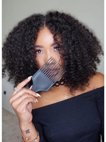 Curly Brazilian Virgin Hair Glueless Lace Wigs [Bryana006]