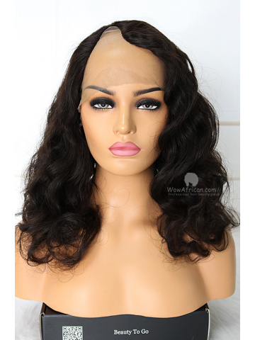 Natural Color Body Wave Brazilian Virgin Hair U Part Wigs[UCS21]