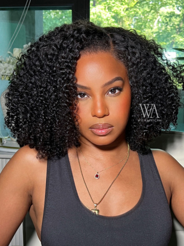 Mimic Clean Kinky Edges HD Lace Kinky Curly Bob Glueless Wig [CBW57]