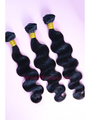 Natural Color Body Wave Indian Virgin Hair Weave 3pcs Bundle[WB44]
