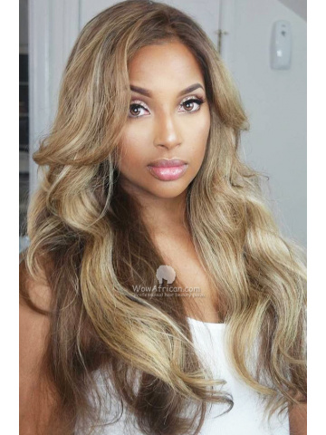 Ciara Blonde Highlights Wavy Lace Wigs[CLW02]