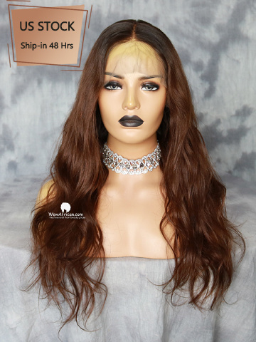 Kim Kardashian Ombre Brown Brazilian Virgin Lace Wig[CLW30US]