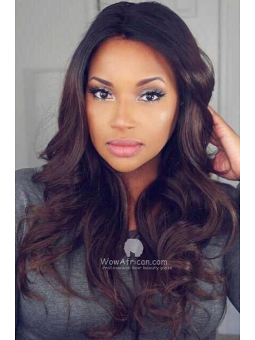  Ombre Brown Color Virgin Brazilian Lace Wig [CLW50]