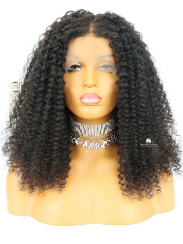 Natural Color Water Wave Brazilian Virgin Hair Lace Front Wigs[LFW10]