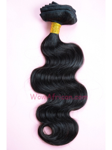 03#1B Off Black 10Pcs Body Wave Indian Remy Hair Clip In Hair Extensions[CPI10]