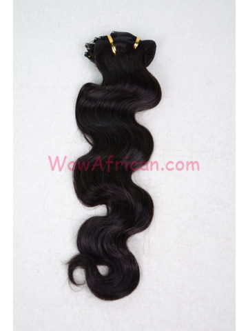 Clearance Sales Clip In Hair Extensions Indian Remy Hair Deep Wave 7pcs