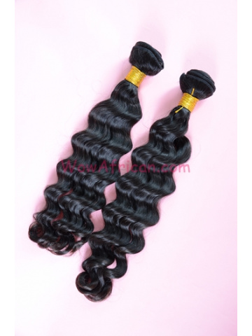 Indian Virgin Natural Color Brazilian Wave Hair Weave 2pcs Bundle[WB58]