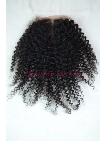 Middle Part Lace Closure Peruvian Curl Brazilian Virgin Hair [MC10]