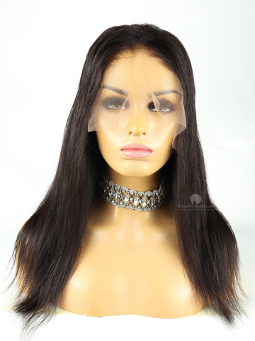 16Inches Natural Color Silky Straight 13x6 Lace Wig Indian Virgin Wig [FS115]