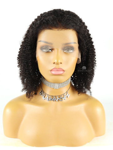 14Inches Natural Color Tight Curly Lace Frontal Wig Brazilian Virgin Wig [FS140]