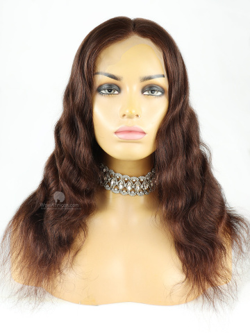 16inches #2 Dark Brown 150% Density 360 Lace Wig Body Wave Brazilian Virgin Hair [FS86]