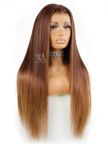 Elegant Ombre Brown Golden Blonde HD Lace 13x6" Fitted Glueless Wig [GW08]
