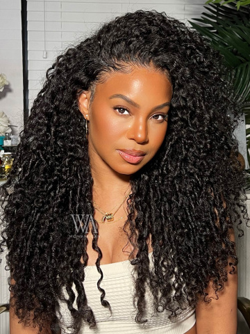 Low Lustre Super Thick Curly Yaki Textured Glueless 13x6in HD Lace Wig [GW09]