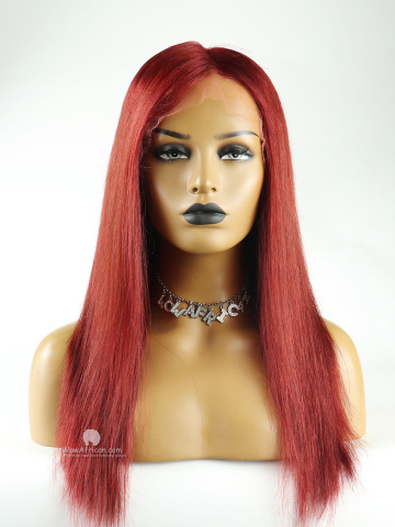 16in Silky Straight Indian Hair 13X6 HD Lace Wigs [FS73]