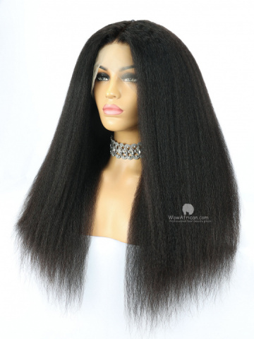 360 Frontal Wig 180% Density Italian Yaki Brazilian Virgin Hair[WCS10]