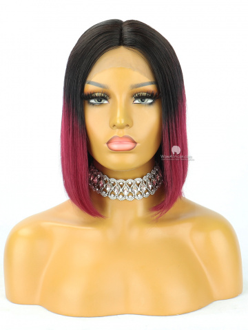 10in Ombre Straight Bob Lace Front Lace Wigs Brazilian Hair [MS225]