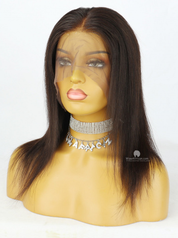 Natural Color Silky Straight Brazilian Hair 360 Lace Wigs [MS294]