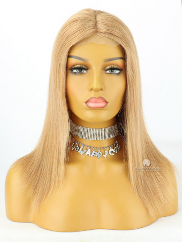 12in #27 Silky Straight 4X5 Lace Closure Wig Brazilian Hair [MS298]