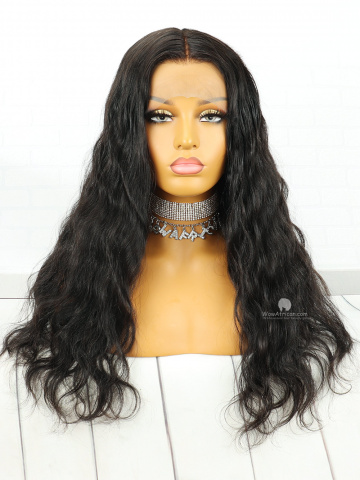WowAfrican 360 Frontal Wig 180% Density Natural Wave Brazilian Virgin Hair [TLW03]