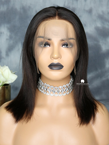 12in Thick Density Silky Straight Brazilian Virgin 360 BOB Lace Wig[WCS177]