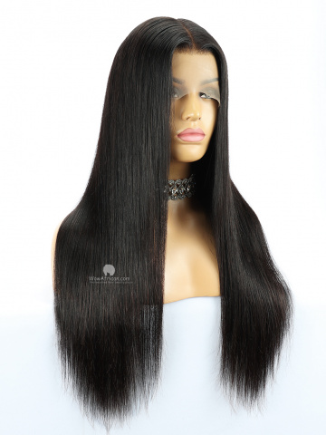 13X6in Thick Density Silky Straight HD Lace Human Virgin Wig [HW01]