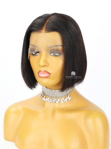 8in Natural Color Cute Bob Lace Front Lace Wigs Brazilian Hair [MS263]