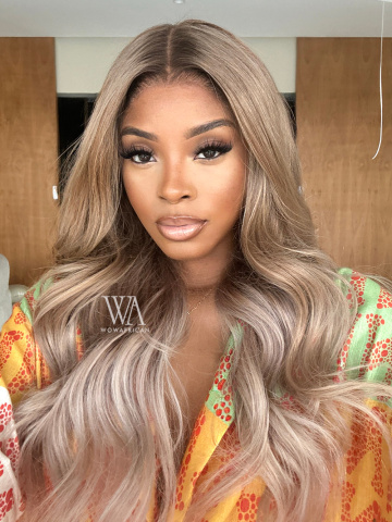 Ombre Blonde Wavy HD Lace 9x6 Pre-everything Wear & Go Glueless Brazilian Virgin Hair Wig [Layla]