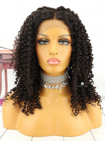Natural Color Water Wave Virgin Brazilian Lace Front Wig[MSW01]