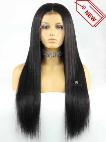 Clean Mimic Natural Edges Relaxed Light Yaki Straight HD Lace 13X6in  Wig [HW19]