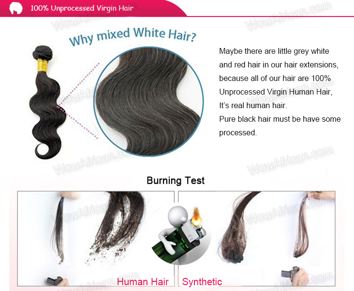 100% unprocessed virgin human hair